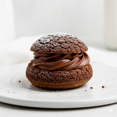 Chooclate choux cream