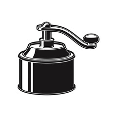 Classic Coffee Grinder: A timeless illustration of a traditional coffee grinder, a symbol of mornings and the art of brewing. Perfect for showcasing the rich history and ritual of coffee preparation.