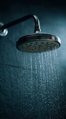 Shower head spraying water