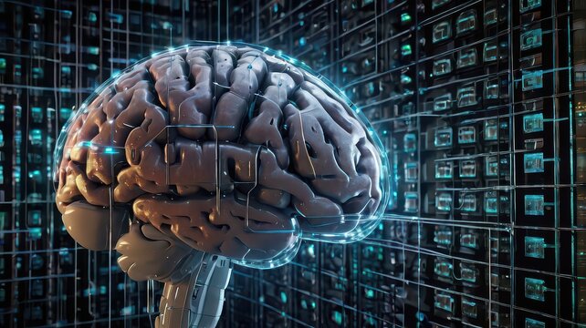 Artificial intelligence brain with digital neural network and data processing