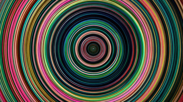 concentric circles of photon rings expanding outward abstract motion graphic illustration concept scene visual for commercial design use high detail quality stock image illustration concept scene - Powered by Adobe