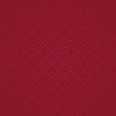 Red background for Poker or Casino. Template for your design. Vector