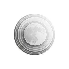Layered Moon Illustration.