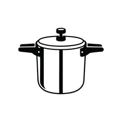 Modern Pressure Cooker: A clean, minimalist illustration of a pressure cooker, representing culinary efficiency and ease.