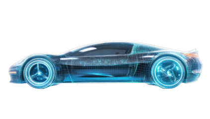 Digital rendering of a car's internal structure