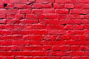 Background texture of a old red brick wall