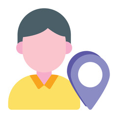 Map and Locations or navigation and Sign Vector Flat Icons Pack and illustrations