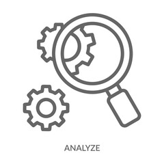 Analyze Icon Line Style. Design Vector Illustration