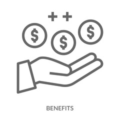 Benefits Icon Line Style. Design Vector Illustration