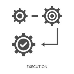 Execution Icon Line Style. Design Vector Illustration