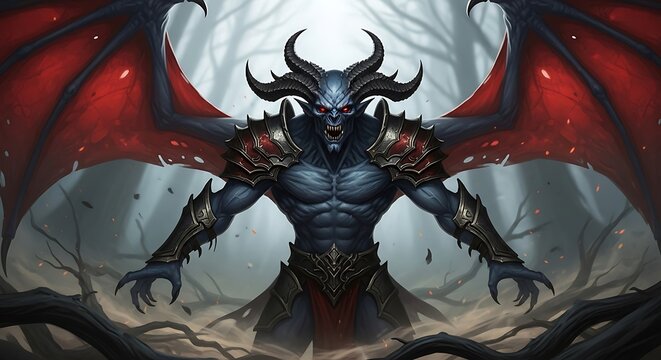 Powerful Demon Illustration.