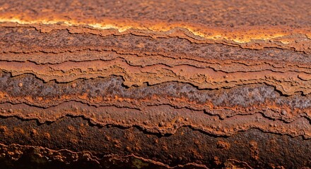 Fototapeta premium Intricate rust patterns and textures create an abstract industrial background with an aged, weathered feel