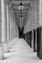 colonnade in the city of london