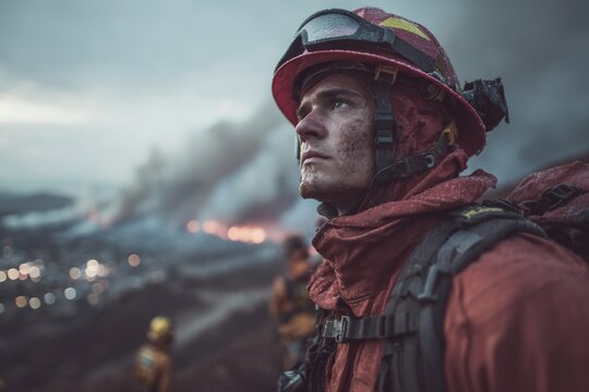 Determined firefighter faces wildfire with unwavering resolve. Independent news. Community-driven journalism: santa barbara's news backbone. Santa barbara news. Journalism impact.