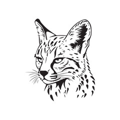 Obraz premium Vector illustration of a cheetah animal head with an expressive look and distinctive spotted details.