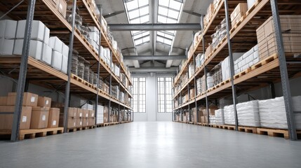 Fototapeta premium Fulfillment center ready for order picking and shipping operations