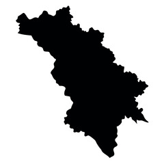 Fototapeta premium Solid black silhouette map of moldova