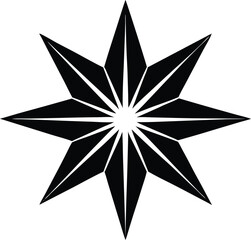 geometric starburst silhouette vector