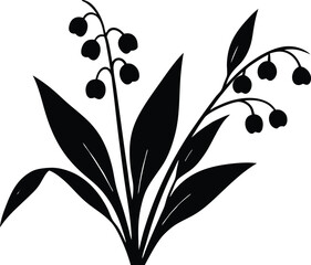  lily of the valley with curving stems icon