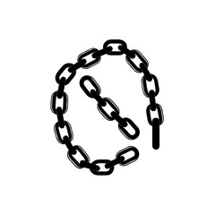 creative details weightlifting chains icon vector Illustration