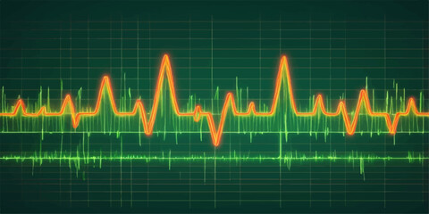 Medical monitor showing a healthy blue heartbeat on an EKG graph