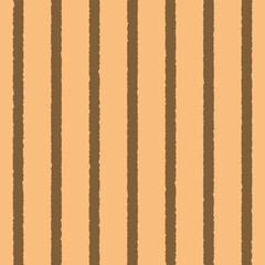 A seamless rough stripe pattern featuring warm brown lines over a soft yellow background. Perfect for textile prints, digital papers, backgrounds, and modern design projects.