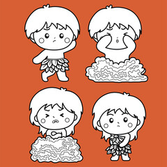 adam and eve story digital stamp