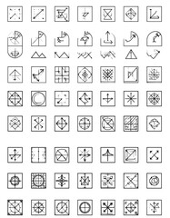 Collection of minimalist geometric symbols