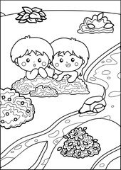 adam and eve coloring page