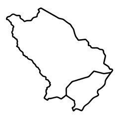 Fototapeta premium Thin black line art outline map of el salvador for banners and advertisements