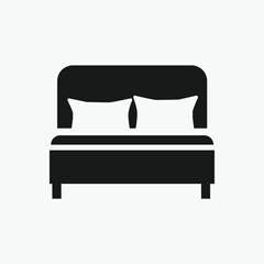 Bed Icon Design Vector Template Illustration - Vector 