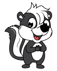 cute skunk animal cartoon illustration