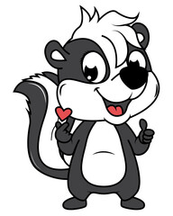 cute skunk animal cartoon illustration