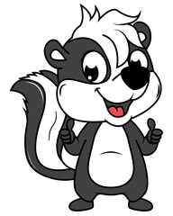 cute skunk animal cartoon illustration