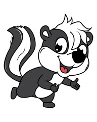 cute skunk animal cartoon illustration