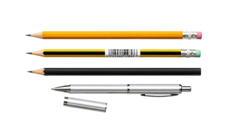 Isolated Pens and Pencils