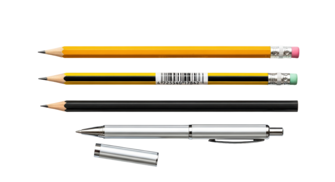 Isolated Pens and Pencils