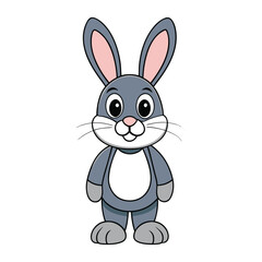  Cute bunny rabbit outline sketch vector illustration.