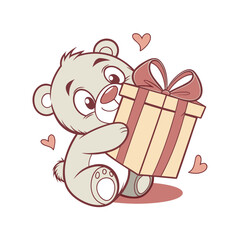 Fototapeta premium A soft plush teddy bear in light brown, resting on a baby pink background