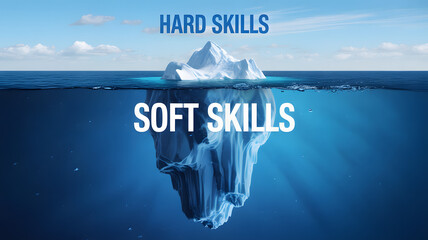 Understanding hard and soft skills iceberg reveals hidden talents underwater
