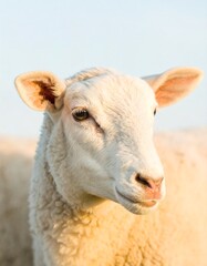 Obraz premium Close-up of a sheep's head