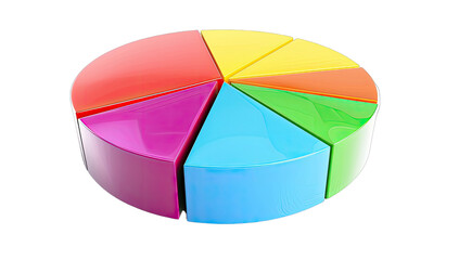 Obraz premium Colorful 3D Pie Chart (1)