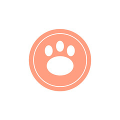 Fototapeta premium Cute cat paw print vector simple design