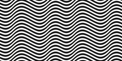 Abstract black and white wavy lines creating a hypnotic optical illusion pattern