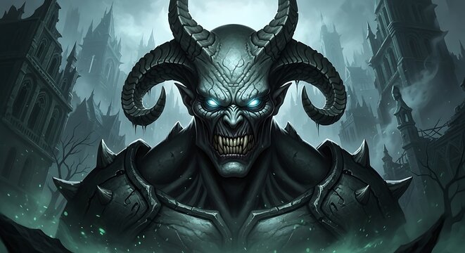 Frightening Demon Portrait.