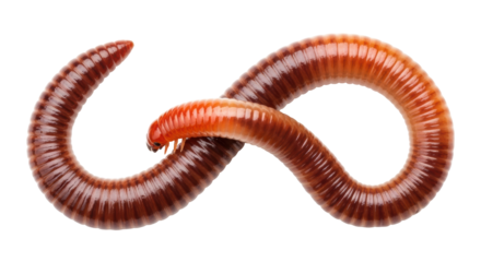 Isolated Earthworm
