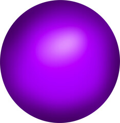 purple glossy sphere