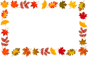 autumn leaves frame