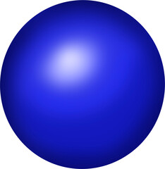 blue glossy sphere