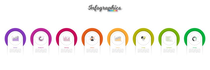 Infographic timeline template can be used for chart, diagram, web design, presentation, advertising, history